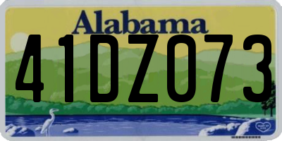 AL license plate 41DZ073