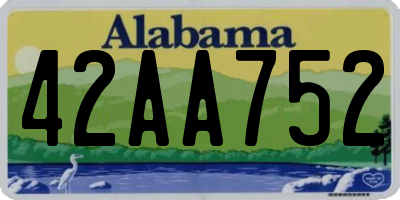AL license plate 42AA752