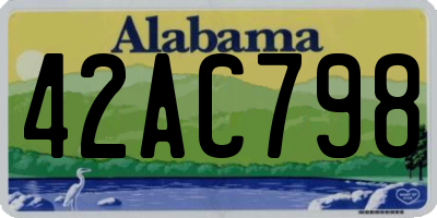 AL license plate 42AC798