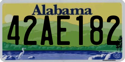 AL license plate 42AE182