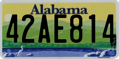 AL license plate 42AE814