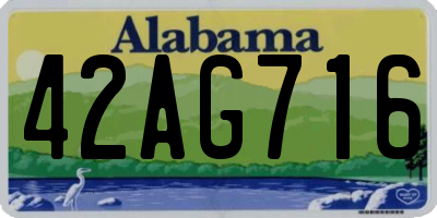 AL license plate 42AG716