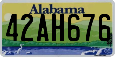 AL license plate 42AH676