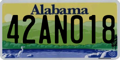AL license plate 42AN018