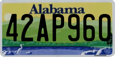 AL license plate 42AP960