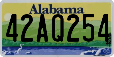 AL license plate 42AQ254