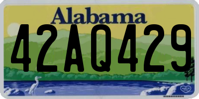 AL license plate 42AQ429