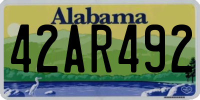 AL license plate 42AR492