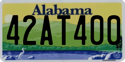 AL license plate 42AT400