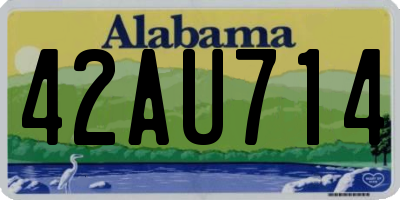 AL license plate 42AU714