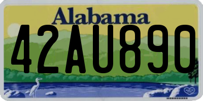 AL license plate 42AU890