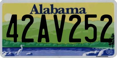 AL license plate 42AV252