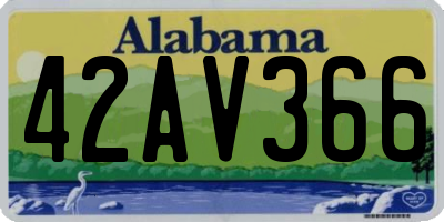 AL license plate 42AV366