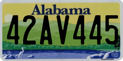 AL license plate 42AV445