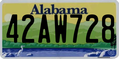 AL license plate 42AW728