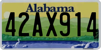 AL license plate 42AX914