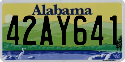 AL license plate 42AY641