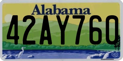 AL license plate 42AY760