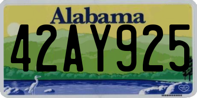 AL license plate 42AY925