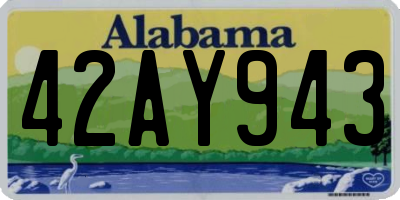 AL license plate 42AY943