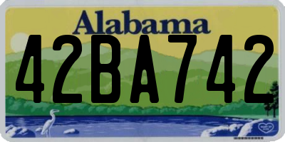 AL license plate 42BA742