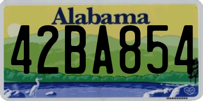 AL license plate 42BA854