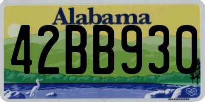 AL license plate 42BB930