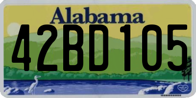 AL license plate 42BD105