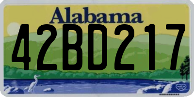 AL license plate 42BD217
