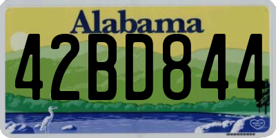 AL license plate 42BD844