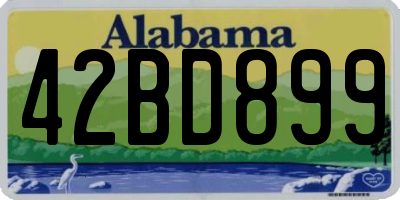 AL license plate 42BD899