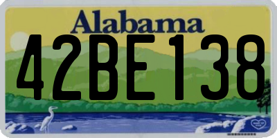 AL license plate 42BE138