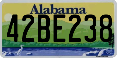 AL license plate 42BE238