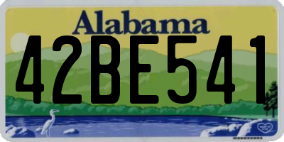 AL license plate 42BE541