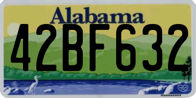 AL license plate 42BF632