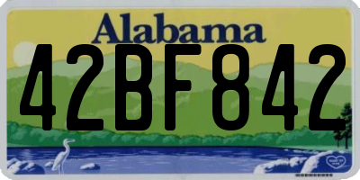 AL license plate 42BF842