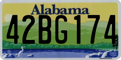 AL license plate 42BG174
