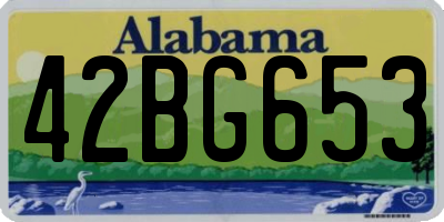 AL license plate 42BG653