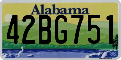 AL license plate 42BG751