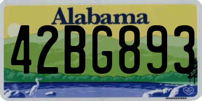 AL license plate 42BG893