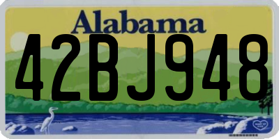 AL license plate 42BJ948