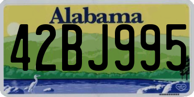 AL license plate 42BJ995