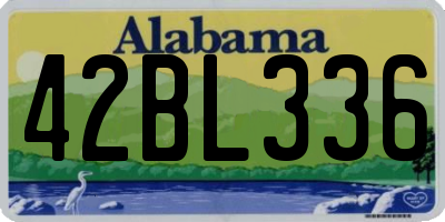 AL license plate 42BL336