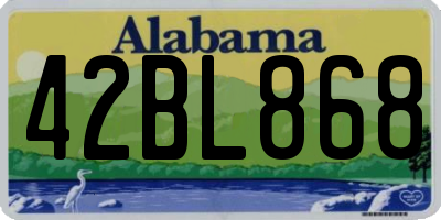 AL license plate 42BL868