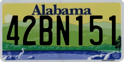 AL license plate 42BN151