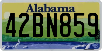 AL license plate 42BN859