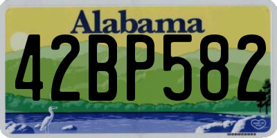AL license plate 42BP582