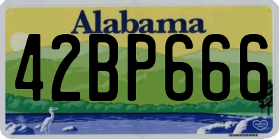 AL license plate 42BP666