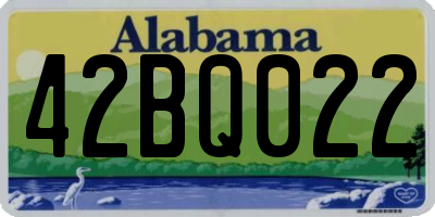 AL license plate 42BQ022