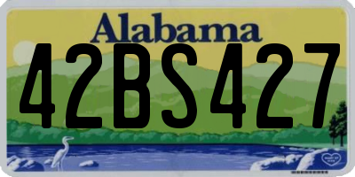AL license plate 42BS427